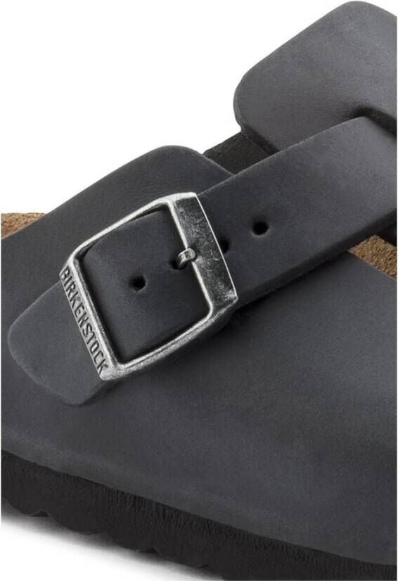 Birkenstock Klassieke zwarte sandalen met verstelbare gesp Black Unisex