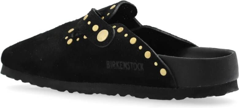 Birkenstock Klompen Boston Stud Rand Black Dames