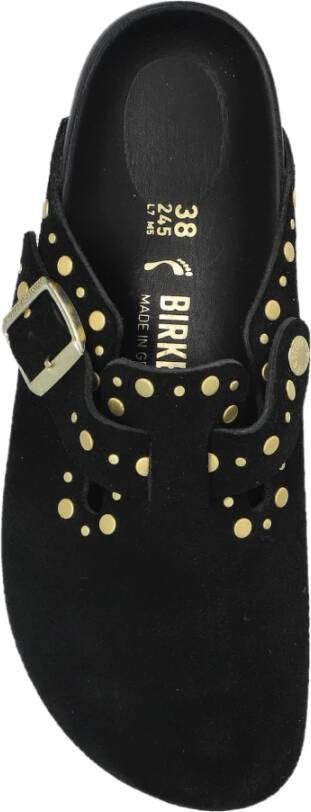 Birkenstock Klompen Boston Stud Rand Black Dames