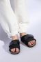 Birkenstock Kyoto Sandalen Zwart Velours Leer Black Dames - Thumbnail 10