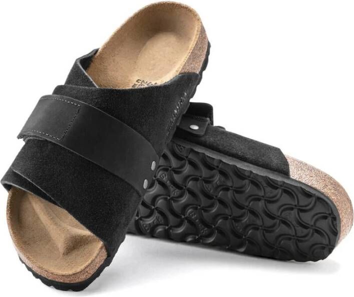 Birkenstock Kyoto Nubuck Sandalen Black Dames