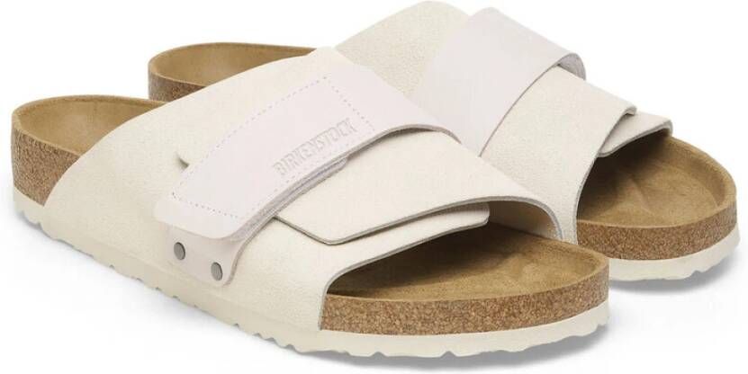 Birkenstock Kyoto Nubuck Suede Sandal White Heren