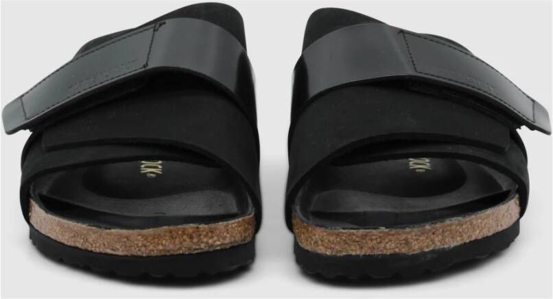 Birkenstock Kyoto Sandalen Zwart Velours Leer Black Dames