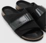 Birkenstock Kyoto Sandalen Zwart Velours Leer Black Dames - Thumbnail 24