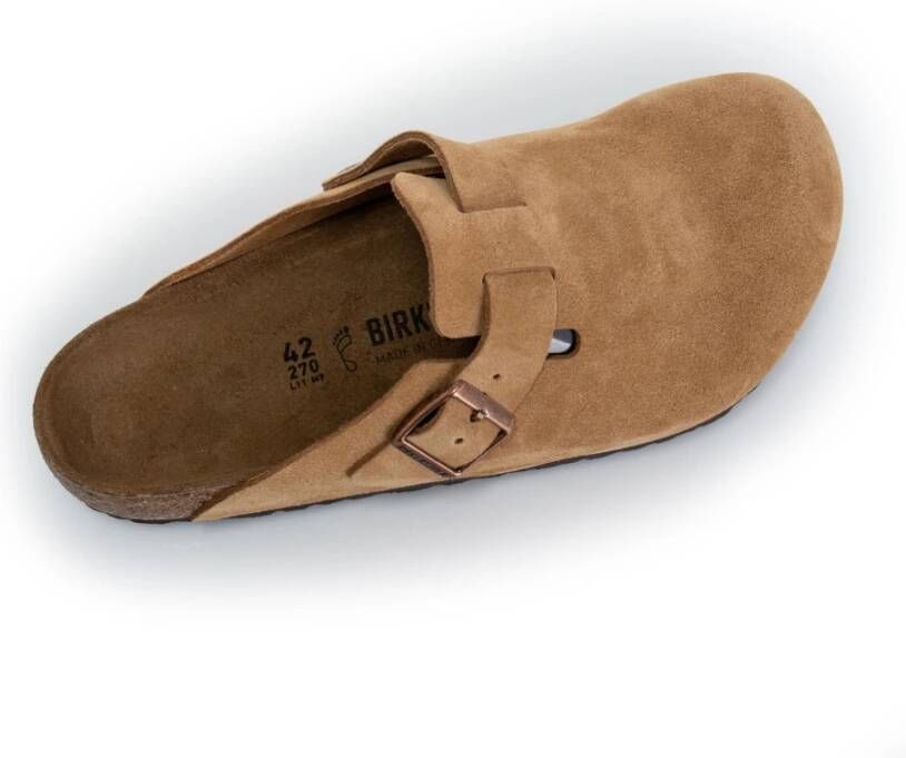 Birkenstock Latte Cream Suède Klompen Beige Heren