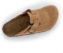 Birkenstock Suède Muiltjes met Gesp Sluiting Beige - Thumbnail 17