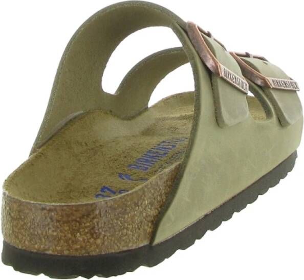 Birkenstock Leren Arizona Sandalen Green Dames