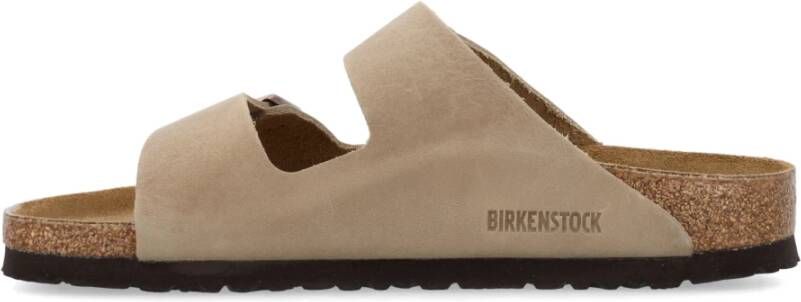 Birkenstock Leren Arizona Sandalen met Verstelbare Banden Brown Heren