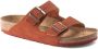 Birkenstock Nubuck Arizona Sandalen Rood Heren - Thumbnail 2