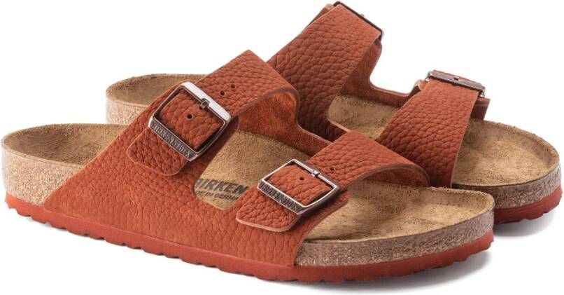 Birkenstock Nubuck Arizona Sandalen Rood Heren