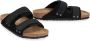 Birkenstock Leren slides met Velcro-sluiting Black Dames - Thumbnail 2