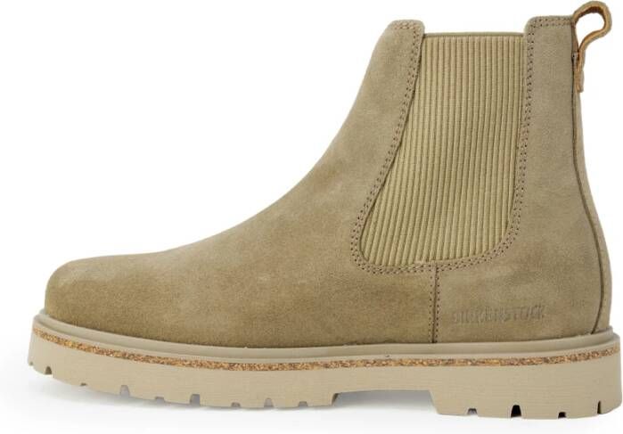 Birkenstock Leren Slip On Laarzen Herfst Winter Collectie Beige Dames