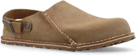 Birkenstock Lutry Premium suède slides Beige Heren