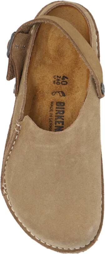 Birkenstock Lutry Premium suède slides Beige Heren