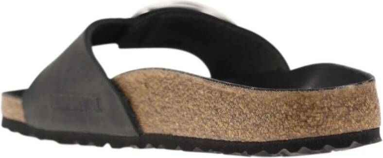 Birkenstock Madrid BIG Buckle Platte Sandaal Black Dames