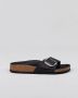 Birkenstock Zwarte Madrid Platte Sandalen Vrouwen Black Dames - Thumbnail 2