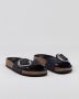 Birkenstock Zwarte Madrid Platte Sandalen Vrouwen Black Dames - Thumbnail 3