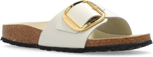 Birkenstock Madrid Big Buckle slides Beige Dames