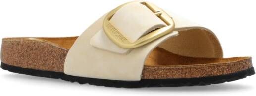 Birkenstock Madrid Big Buckle slides Beige Dames