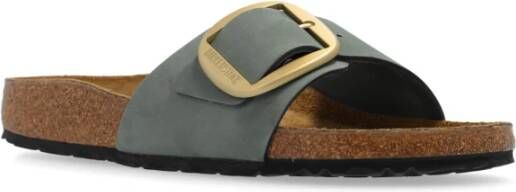 Birkenstock 'Madrid Big Buckle' Slides Green Dames