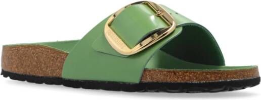 Birkenstock Madrid Big Buckle Slides Green Dames