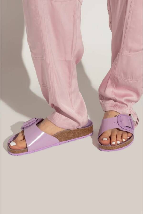 Birkenstock Madrid Big Buckle Slippers Purple Dames