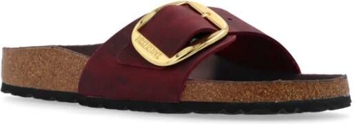 Birkenstock 'Madrid Big Buckle' Slippers Red Dames