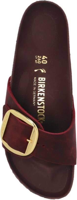 Birkenstock 'Madrid Big Buckle' Slippers Red Dames