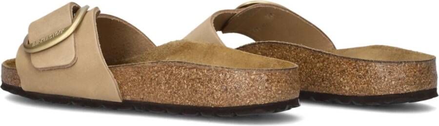 Birkenstock Madrid Gesp Nubuck Slippers Zand Beige Dames