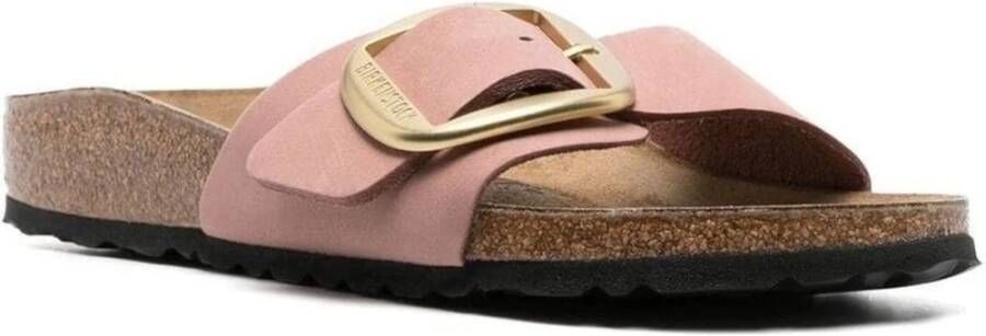 Birkenstock Madrid Roze Leren Slippers Pink Dames