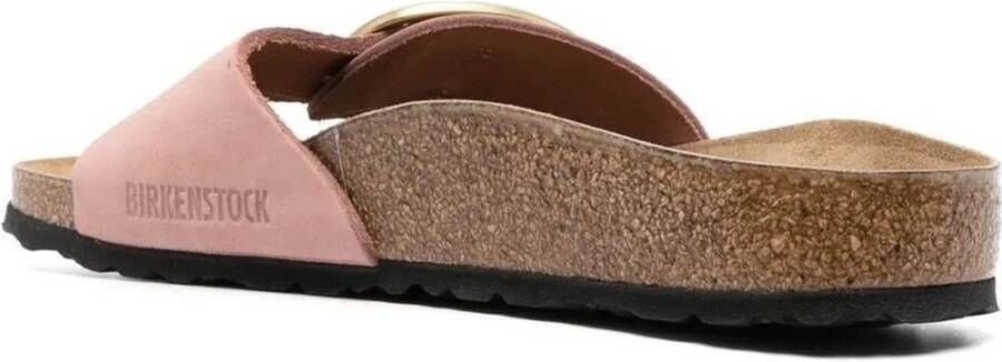 Birkenstock Madrid Roze Leren Slippers Pink Dames