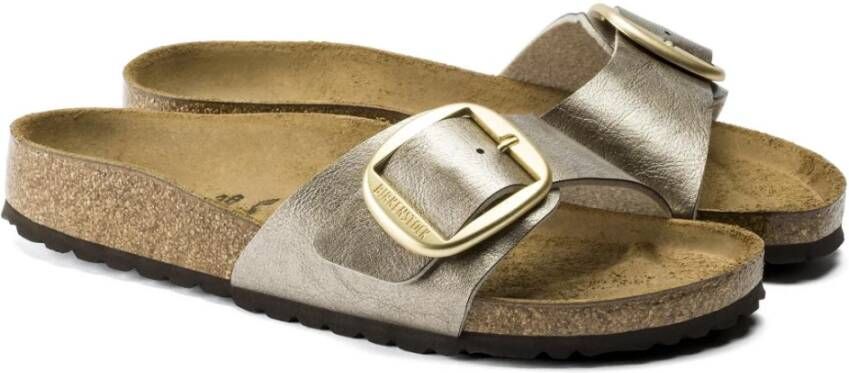 Birkenstock Metallic Madrid Dames Sandalen Topo Beige Dames