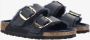 Birkenstock Midnight Leren Sandalen met Gouden Banden Blue Dames - Thumbnail 3