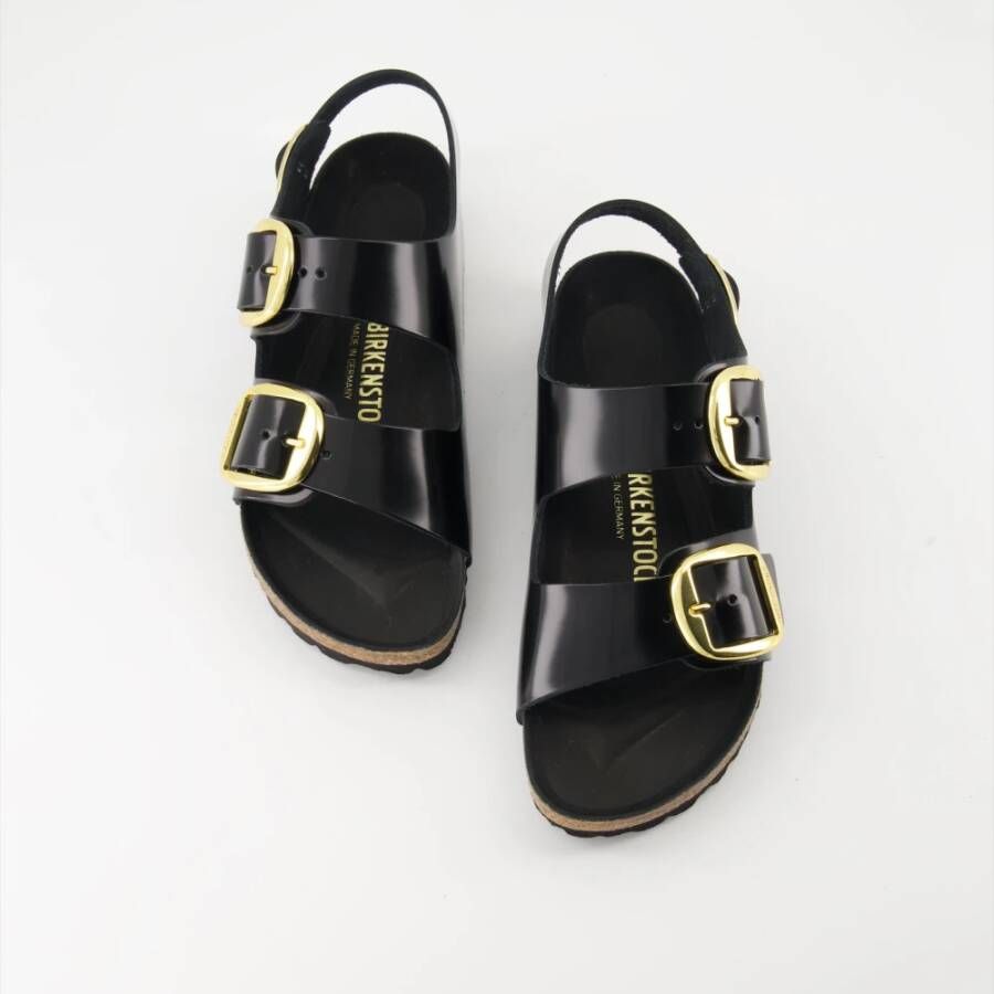 Birkenstock Milano Big Buckle Sandalen voor vrouwen Black Dames