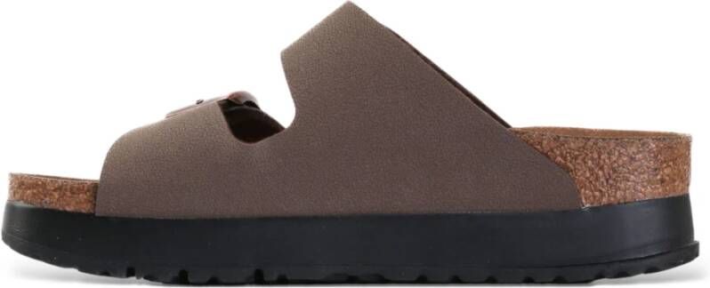 Birkenstock Mocca Sandalen met Papillio Stijl Brown Dames