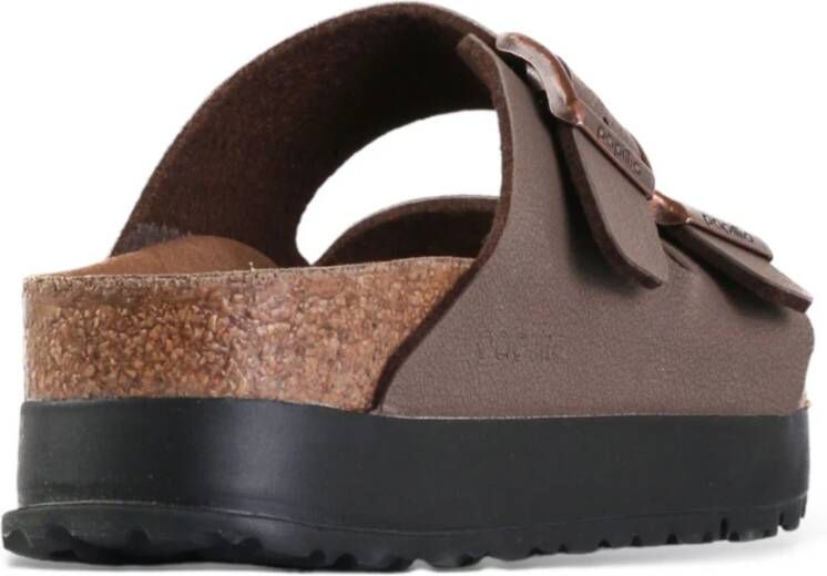 Birkenstock Mocca Sandalen met Papillio Stijl Brown Dames