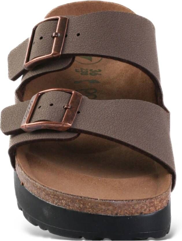 Birkenstock Mocca Sandalen met Papillio Stijl Brown Dames