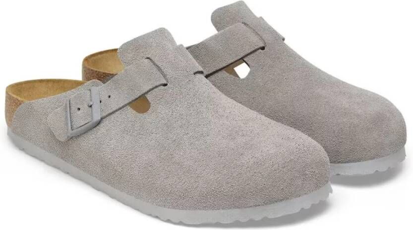 Birkenstock Modellen Suède Clogs Gray Dames