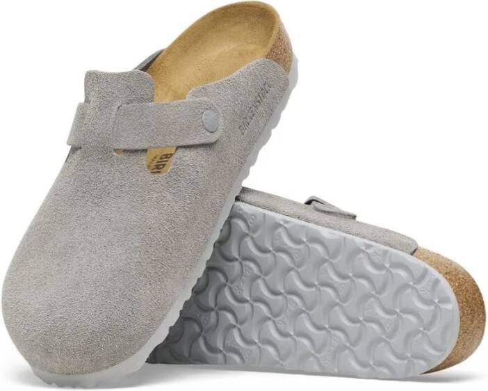 Birkenstock Modellen Suède Clogs Gray Dames