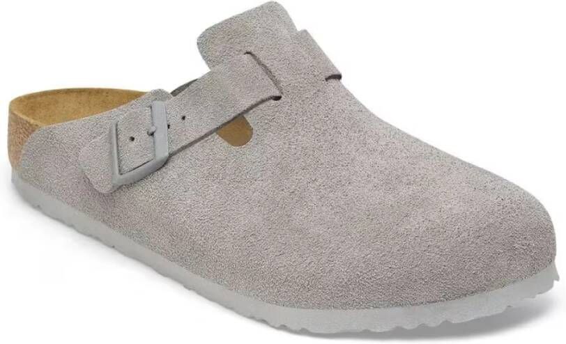 Birkenstock Modellen Suède Clogs Gray Dames