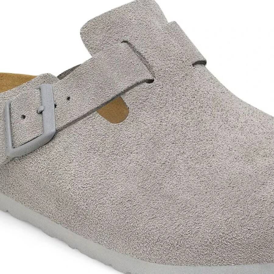 Birkenstock Modellen Suède Clogs Gray Dames