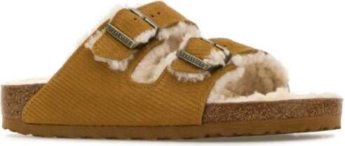 Birkenstock Mosterd suède Arizona pantoffels Brown Heren