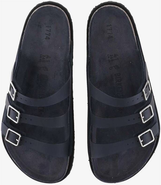 Birkenstock Navy Suède Sandalen Kurk Zool Blue Heren