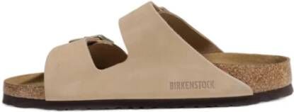 Birkenstock Nubuck Leren Dames Sandalen Beige Dames