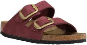 Birkenstock Nubuck Leren Sandaal Pink Dames