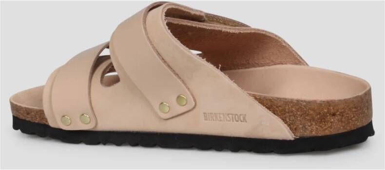 Birkenstock Nubuck Leren Sandalen met Verstelbare Banden Beige Dames