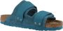 Birkenstock Nubuck Suede Leren Slippers Blue Heren - Thumbnail 5