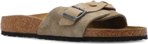 Birkenstock Oita Gevlochten slides Beige Dames