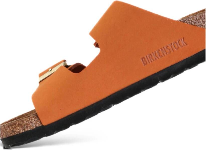 Birkenstock Oranje Nubuck Sandalen Orange Dames