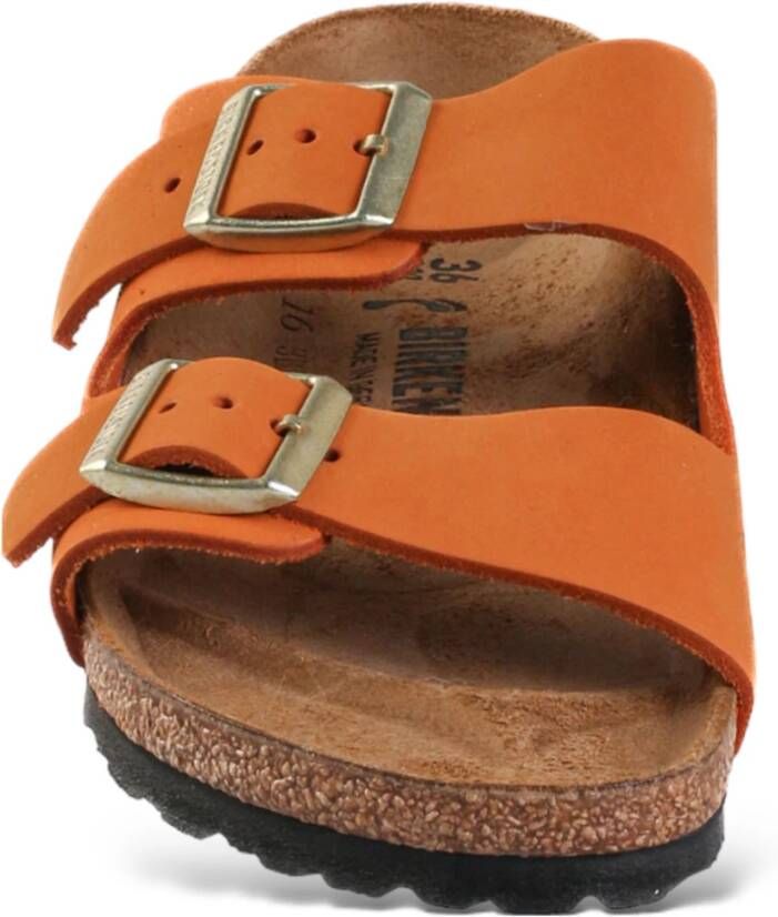 Birkenstock Oranje Nubuck Sandalen Orange Dames